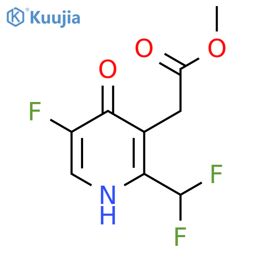 Methyl 2-(difluoromethyl)-5-fluoro-4-hydroxypyridine-3-acetate structure