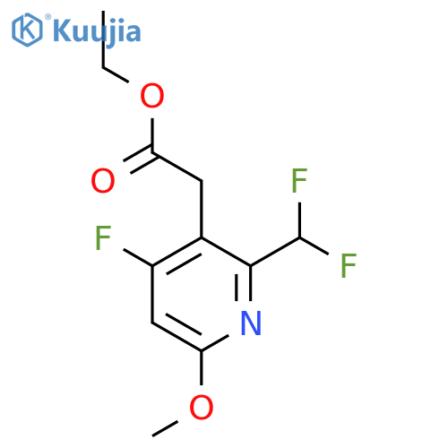 Ethyl 2-(difluoromethyl)-4-fluoro-6-methoxypyridine-3-acetate structure