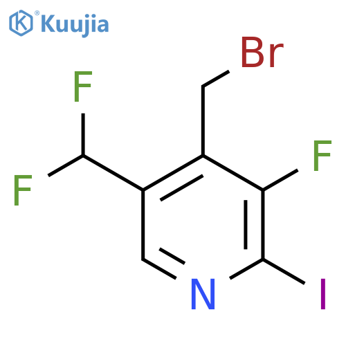 4-(Bromomethyl)-5-(difluoromethyl)-3-fluoro-2-iodopyridine structure