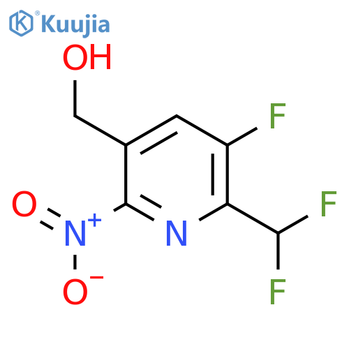 2-(Difluoromethyl)-3-fluoro-6-nitropyridine-5-methanol structure
