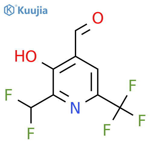 2-(Difluoromethyl)-3-hydroxy-6-(trifluoromethyl)pyridine-4-carboxaldehyde structure