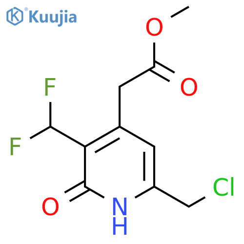 Methyl 6-(chloromethyl)-3-(difluoromethyl)-2-hydroxypyridine-4-acetate structure