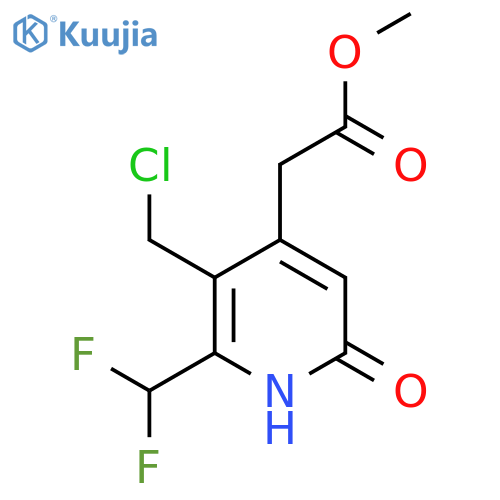 Methyl 3-(chloromethyl)-2-(difluoromethyl)-6-hydroxypyridine-4-acetate structure