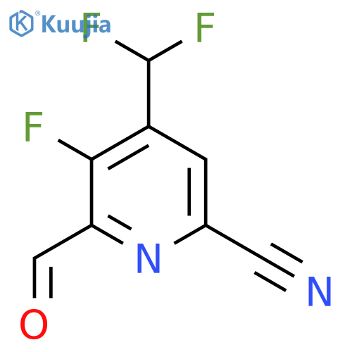 6-Cyano-4-(difluoromethyl)-3-fluoropyridine-2-carboxaldehyde structure