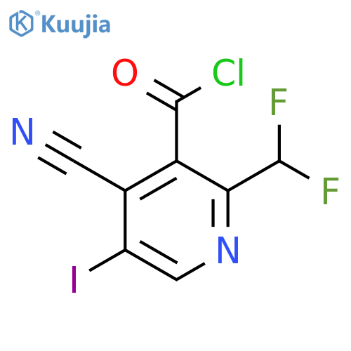 4-Cyano-2-(difluoromethyl)-5-iodopyridine-3-carbonyl chloride structure