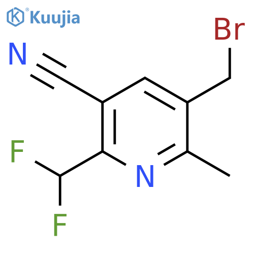 3-(Bromomethyl)-5-cyano-6-(difluoromethyl)-2-methylpyridine structure