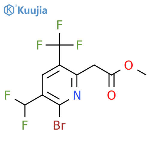 Methyl 2-bromo-3-(difluoromethyl)-5-(trifluoromethyl)pyridine-6-acetate structure