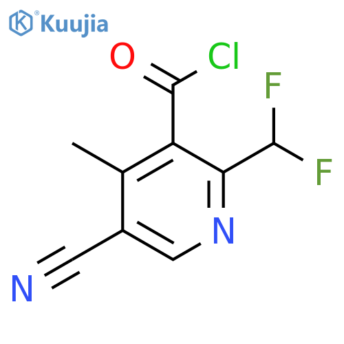 5-Cyano-2-(difluoromethyl)-4-methylpyridine-3-carbonyl chloride structure