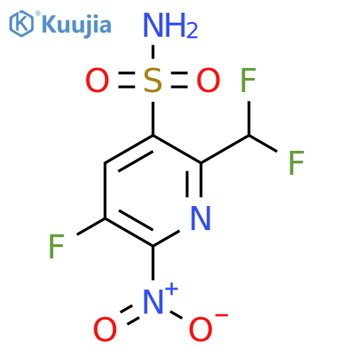 2-(Difluoromethyl)-5-fluoro-6-nitropyridine-3-sulfonamide structure