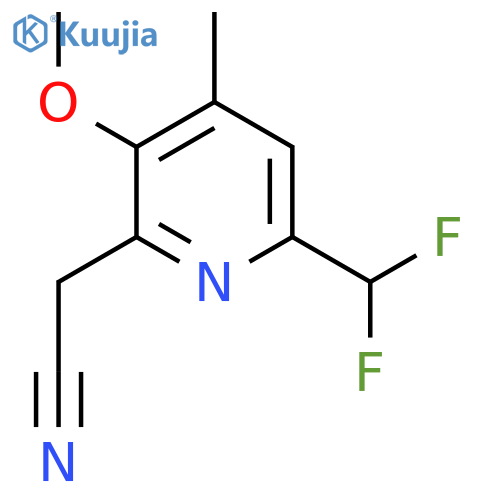 6-(Difluoromethyl)-3-methoxy-4-methylpyridine-2-acetonitrile structure