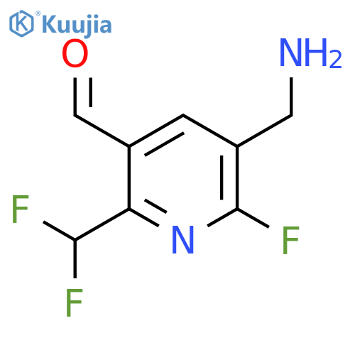 3-(Aminomethyl)-6-(difluoromethyl)-2-fluoropyridine-5-carboxaldehyde structure