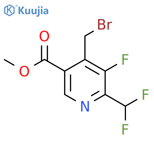 Methyl 4-(bromomethyl)-2-(difluoromethyl)-3-fluoropyridine-5-carboxylate structure