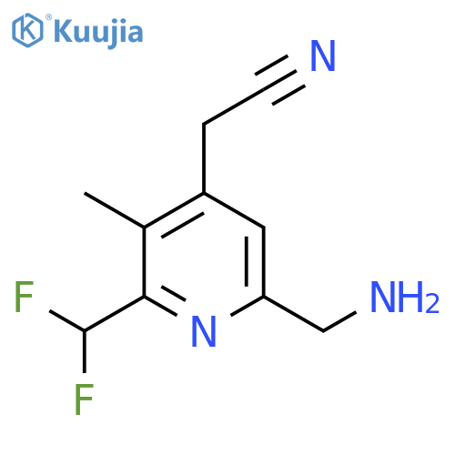 6-(Aminomethyl)-2-(difluoromethyl)-3-methylpyridine-4-acetonitrile structure