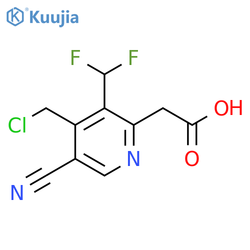 4-(Chloromethyl)-5-cyano-3-(difluoromethyl)pyridine-2-acetic acid structure
