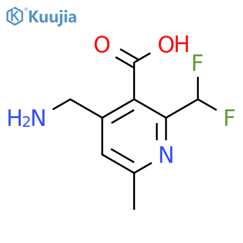 4-(Aminomethyl)-2-(difluoromethyl)-6-methylpyridine-3-carboxylic acid structure