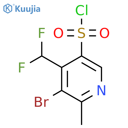 3-Bromo-4-(difluoromethyl)-2-methylpyridine-5-sulfonyl chloride structure