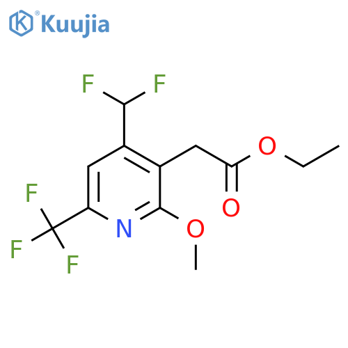 Ethyl 4-(difluoromethyl)-2-methoxy-6-(trifluoromethyl)pyridine-3-acetate structure