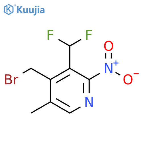 4-(Bromomethyl)-3-(difluoromethyl)-5-methyl-2-nitropyridine structure