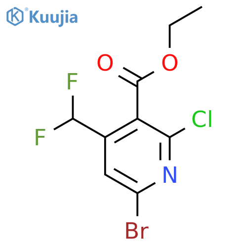 Ethyl 6-bromo-2-chloro-4-(difluoromethyl)pyridine-3-carboxylate structure