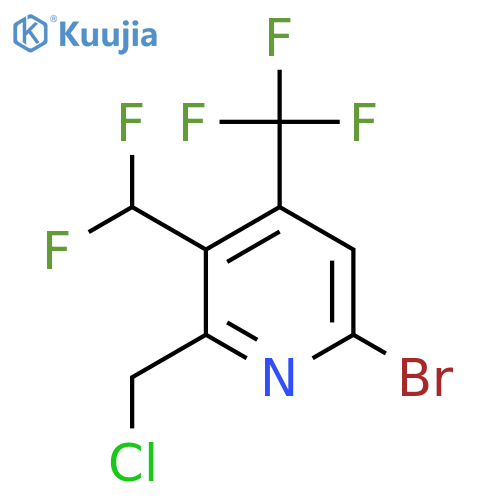 6-Bromo-2-(chloromethyl)-3-(difluoromethyl)-4-(trifluoromethyl)pyridine structure