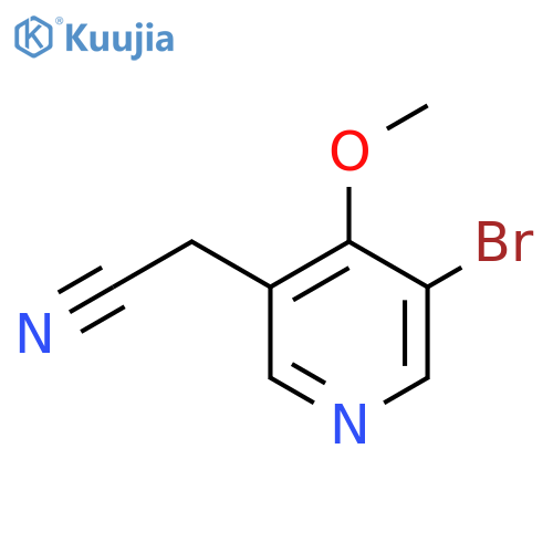3-Bromo-4-methoxypyridine-5-acetonitrile structure