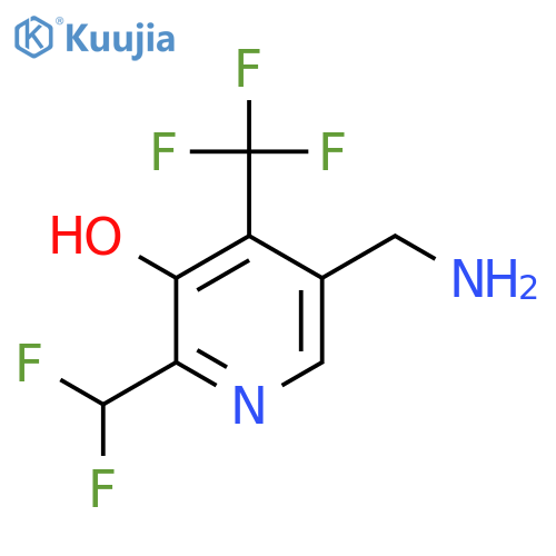 5-(Aminomethyl)-2-(difluoromethyl)-3-hydroxy-4-(trifluoromethyl)pyridine structure