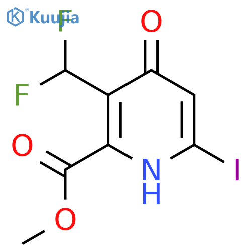 Methyl 3-(difluoromethyl)-4-hydroxy-6-iodopyridine-2-carboxylate structure