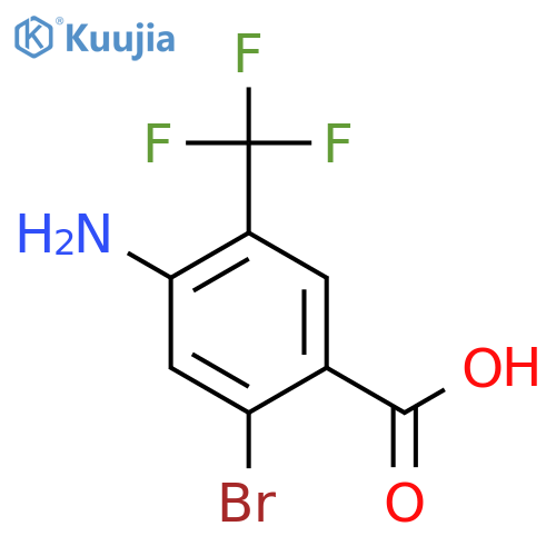 4-Amino-2-bromo-5-(trifluoromethyl)benzoic acid structure