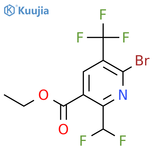 Ethyl 2-bromo-6-(difluoromethyl)-3-(trifluoromethyl)pyridine-5-carboxylate structure