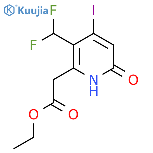 Ethyl 3-(difluoromethyl)-6-hydroxy-4-iodopyridine-2-acetate structure