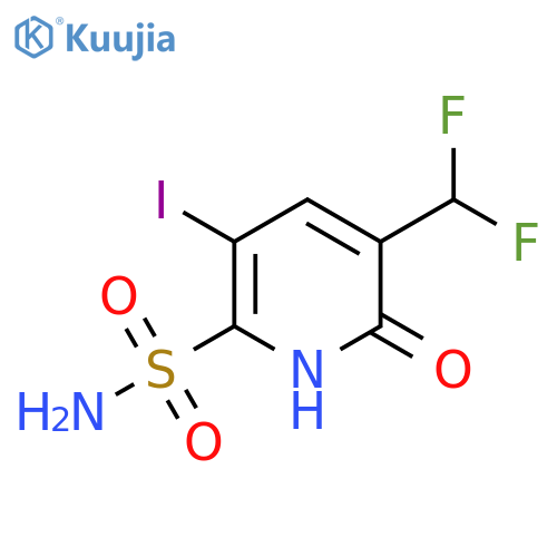3-(Difluoromethyl)-2-hydroxy-5-iodopyridine-6-sulfonamide structure