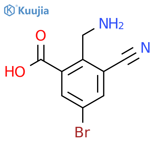 2-Aminomethyl-5-bromo-3-cyanobenzoic acid structure