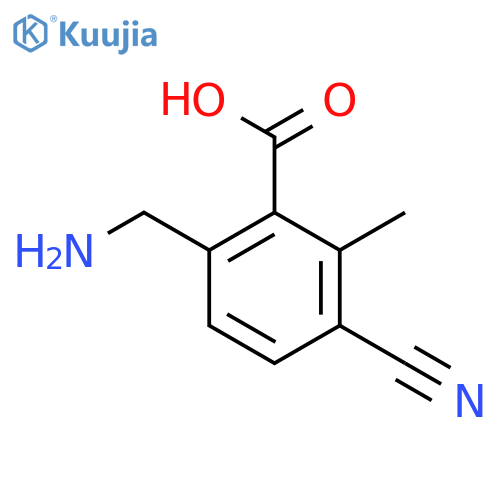 6-Aminomethyl-3-cyano-2-methylbenzoic acid structure