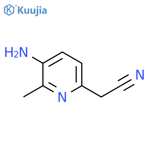 3-Amino-2-methylpyridine-6-acetonitrile structure