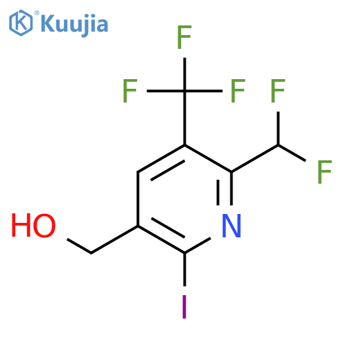 2-(Difluoromethyl)-6-iodo-3-(trifluoromethyl)pyridine-5-methanol structure