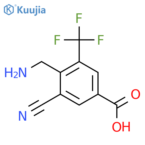 4-Aminomethyl-3-cyano-5-(trifluoromethyl)benzoic acid structure