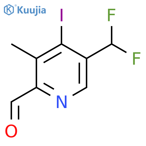 5-(Difluoromethyl)-4-iodo-3-methylpyridine-2-carboxaldehyde structure