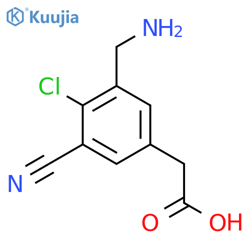 3-Aminomethyl-4-chloro-5-cyanophenylacetic acid structure