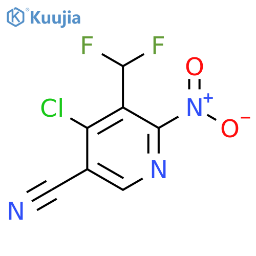 4-Chloro-5-cyano-3-(difluoromethyl)-2-nitropyridine structure