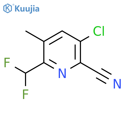 3-Chloro-2-cyano-6-(difluoromethyl)-5-methylpyridine structure