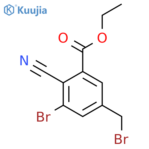 Ethyl 3-bromo-5-bromomethyl-2-cyanobenzoate structure