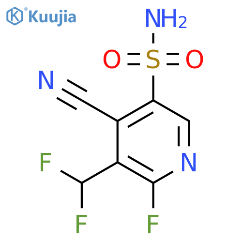 4-Cyano-3-(difluoromethyl)-2-fluoropyridine-5-sulfonamide structure