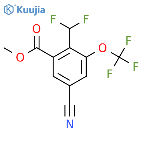 Methyl 5-cyano-2-difluoromethyl-3-(trifluoromethoxy)benzoate structure