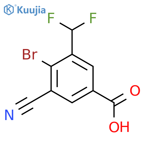 4-Bromo-3-cyano-5-(difluoromethyl)benzoic acid structure