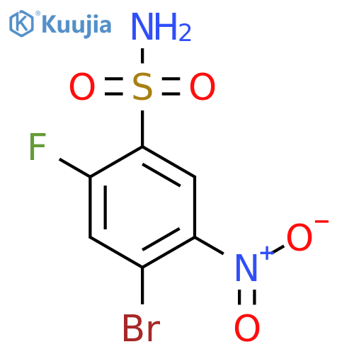 4-Bromo-2-fluoro-5-nitrobenzenesulfonamide structure
