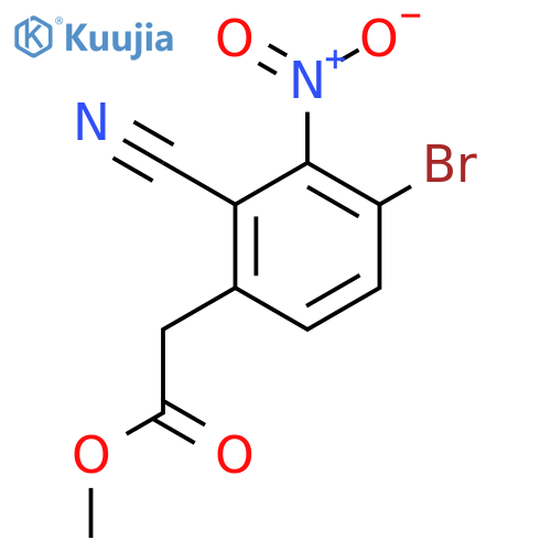 Methyl 4-bromo-2-cyano-3-nitrophenylacetate structure