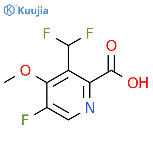 3-(Difluoromethyl)-5-fluoro-4-methoxypyridine-2-carboxylic acid structure