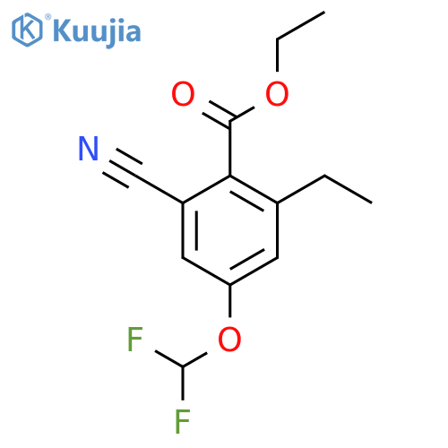 Ethyl 2-cyano-4-difluoromethoxy-6-ethylbenzoate structure