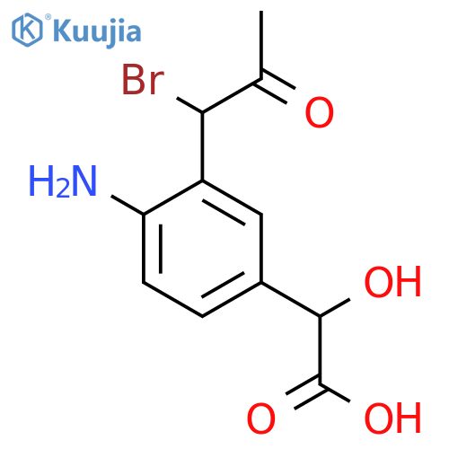 4-Amino-3-(1-bromo-2-oxopropyl)mandelic acid structure