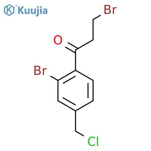 3-Bromo-1-(2-bromo-4-(chloromethyl)phenyl)propan-1-one structure